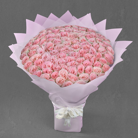 101 Pink Roses Floor Bouquet